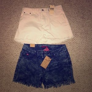 Two pair of jean shorts